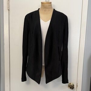 BCBG Black Open Front Jacket